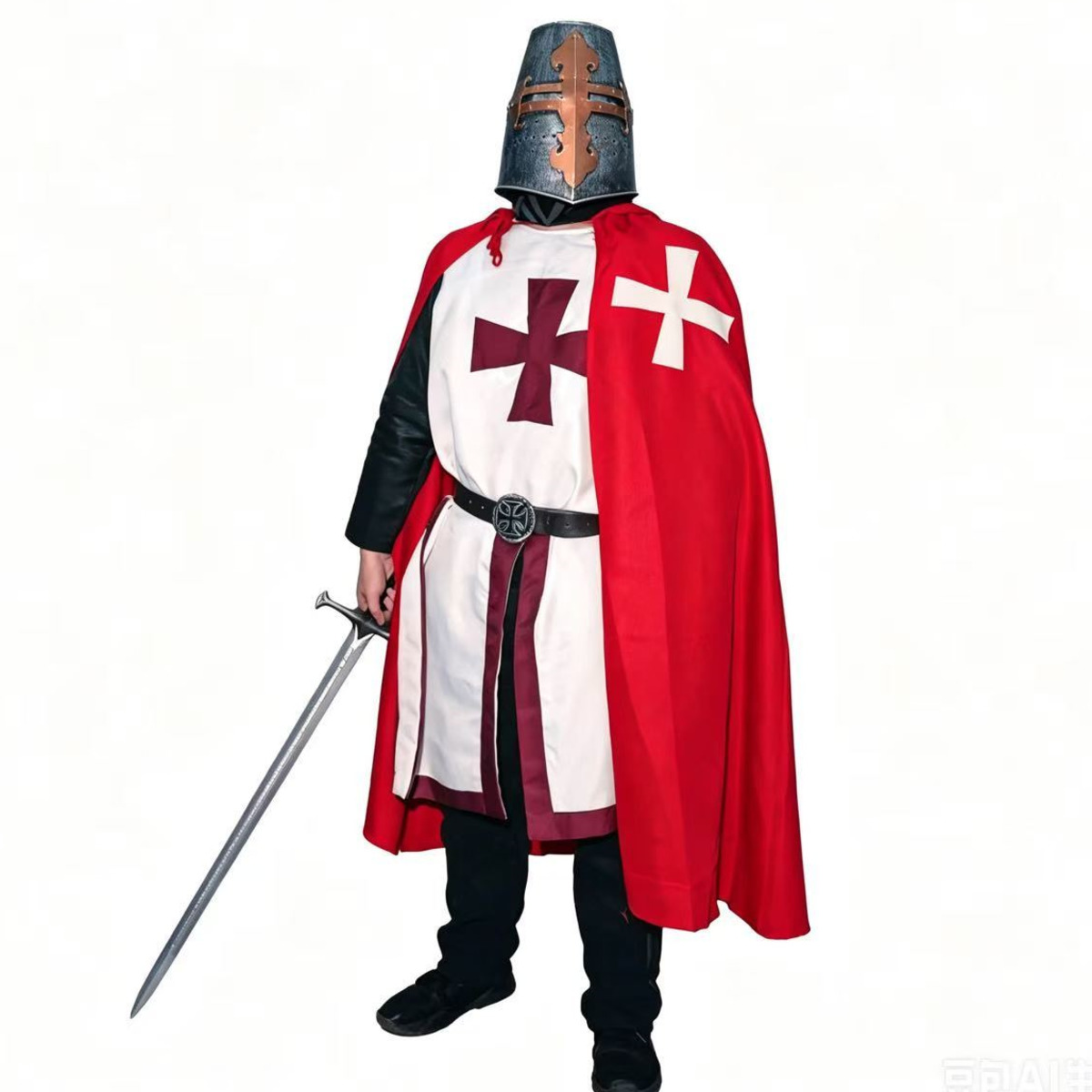 Anime Cosplay For Halloween - Medieval S-4XL Crusader Mens Knights Templar