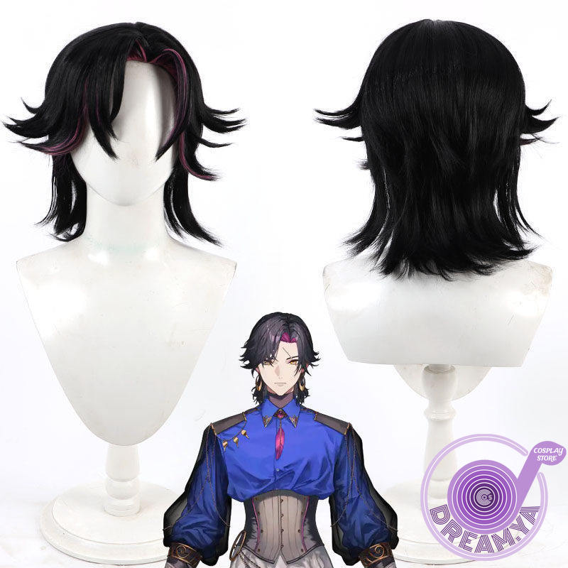 Cosplay Anime Pink Hair - Vezalius Bandage Cosplay Wig vtuber Black