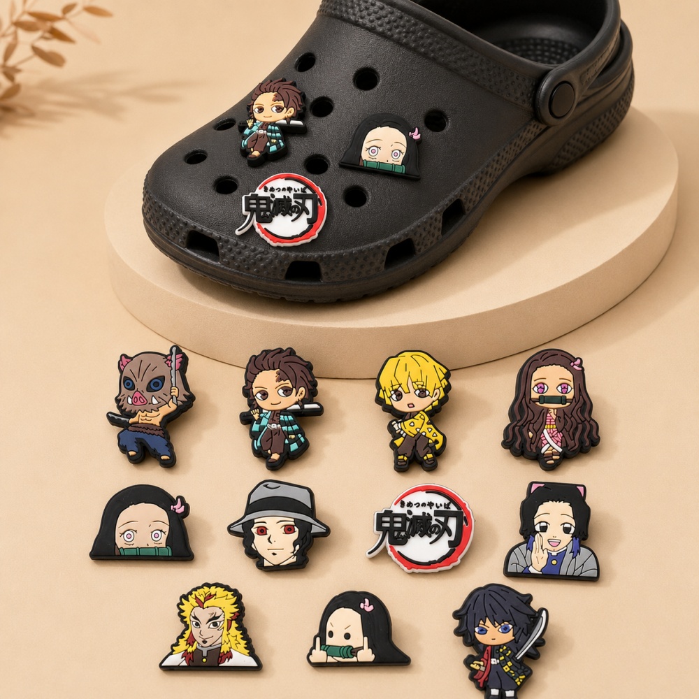 Anime Cosplay Naruto - Anime Clog Button Pins Demon Slayer