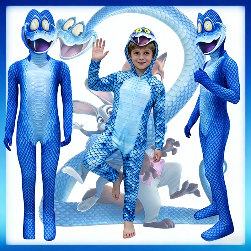 Anime Cosplay Images - Cartoon Snake Cosplay Costume Tight Printing