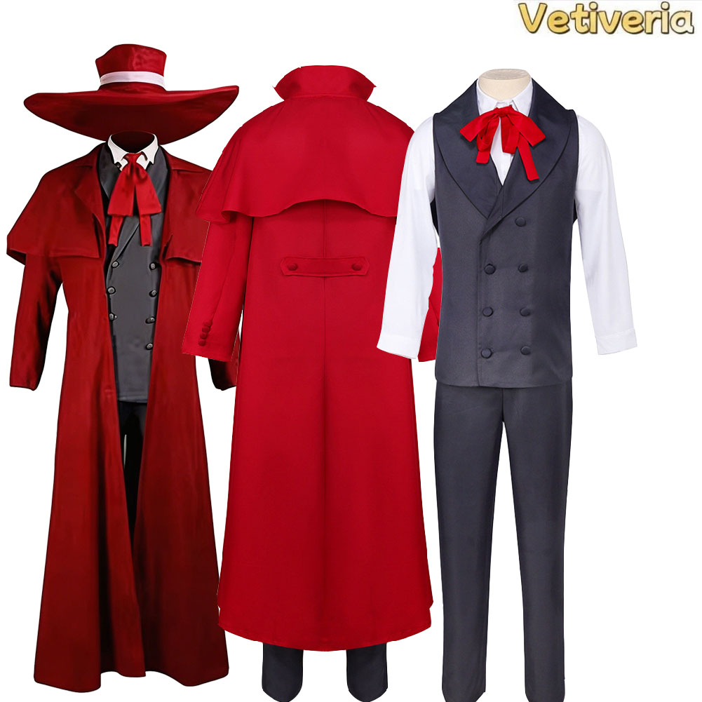 Alucard Cosplay Uniform Costum - Anime Cosplay Outfits Male review and price
