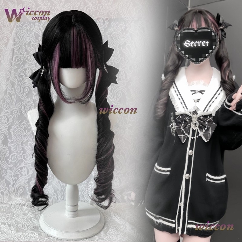 Comic ‌Black Wig with Pink Cos - Cosplay Anime Pink Hair review and price